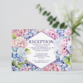 D'accompagnement Carte d'encart de réception Hydrangea (Debout devant)