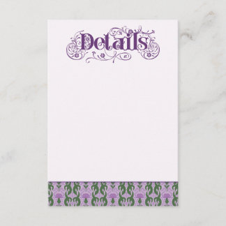D'accompagnement Carte d'encart élégante Art Nouveau aux motifs de