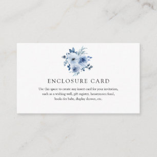 D'accompagnement Carte d'encart Fleurs Bleues Aquarelle
