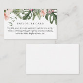 D'accompagnement Carte d'encart floral tropical (Devant / Derrière)