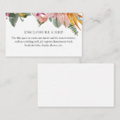 D'accompagnement Carte d'encart floral tropical (Devant / Derrière)