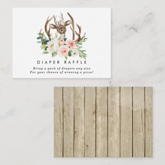 D'accompagnement carte d'enceinte à feuillards de cerf rustique (Devant / Derrière)