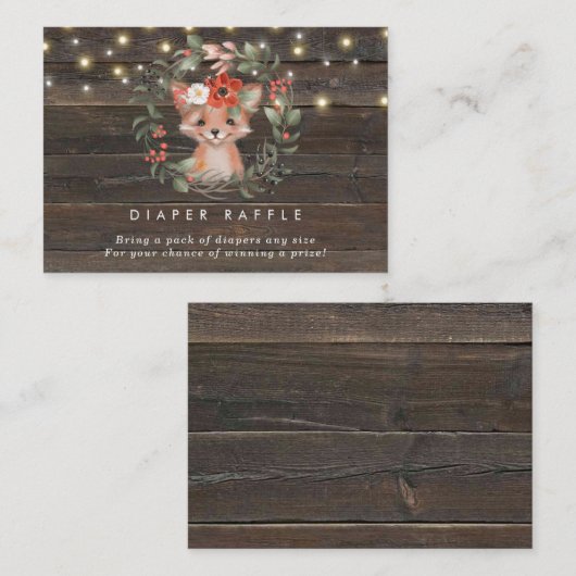 D'accompagnement Carte d'enceinte à feuillards fox mignon (Devant / Derrière)