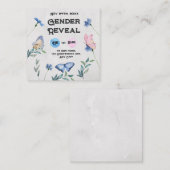 D'accompagnement Carte d'enceinte à papillon floral Aquarelle (Devant / Derrière)