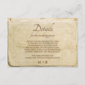 D'accompagnement Carte d'enceinte de mariage en vieux papier rustiq (Devant)