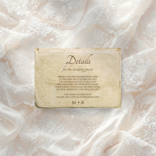 D'accompagnement Carte d'enceinte de mariage en vieux papier rustiq