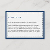 D'accompagnement Carte d'enceinte de réception de mariage de perles (Dos)