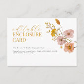 D'accompagnement Carte d'enceinte fleur sauvage, thème de fête du j (Devant)