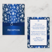 D'accompagnement Carte d'enceinte pour les flocons de neige bleus e (Devant / Derrière)