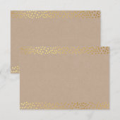 D'accompagnement CARTE D'ENCOMBREMENT or rustique mini confetti kra (Devant / Derrière)