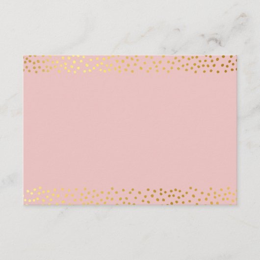 D'accompagnement CARTE D'ENCOMBREMENT or rustique mini confetti ros (Devant)