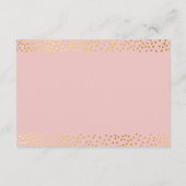 D'accompagnement CARTE D'ENCOMBREMENT or rustique mini confetti ros (Dos)