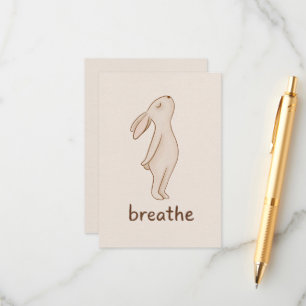 D'accompagnement Carte d'encouragement minimale Breathe Bunny
