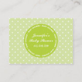 D'accompagnement Carte d'enregistrement de baby shower avec date -  (Dos)