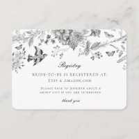 Carte d'enregistrement de la nuptiale de Toile Noi