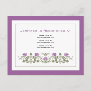 D'accompagnement Carte d'enregistrement de l'abeille Flora