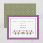 D'accompagnement Carte d'enregistrement de l'abeille Flora (Devant / Derrière)