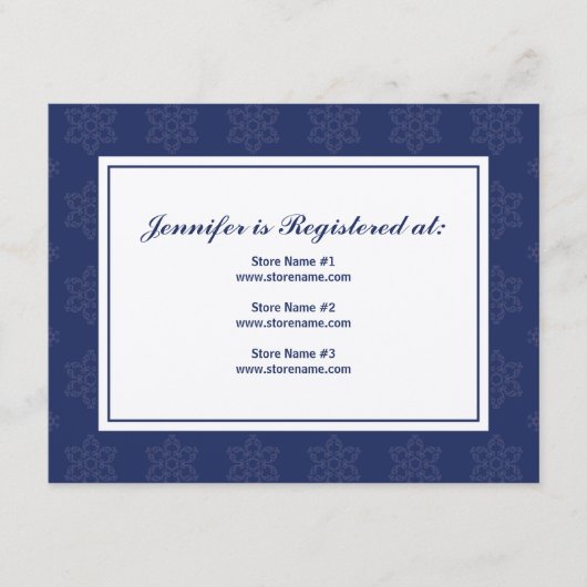 D'accompagnement Carte d'enregistrement de mariage d'hiver dans la (Devant)