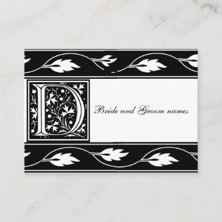 D'accompagnement Carte d'enregistrement de mariage Monogramme D noi
