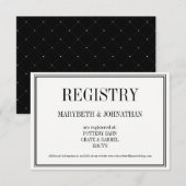 D'accompagnement Carte d'enregistrement de mariage simple et élégan (Devant / Derrière)