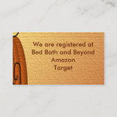 D'accompagnement Carte d'enregistrement du Mariage texturé Citrouil (Dos)