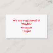 D'accompagnement Carte d'enregistrement Gold Heart Frame Image & Re (Dos)