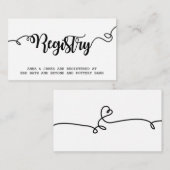 D'accompagnement Carte d'enregistrement Mariage simple et moderne (Devant / Derrière)