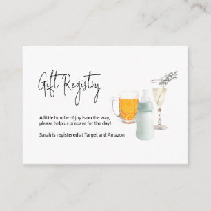 D'accompagnement Carte d'enregistrement pour les bières Baby shower