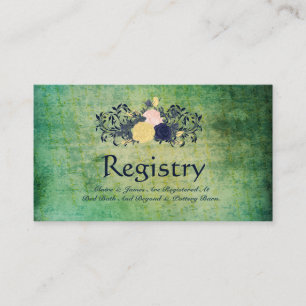 D'accompagnement Carte d'enregistrement Rustic Emerald Floral Maria