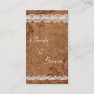 D'accompagnement Carte d'enregistrement vintage de la nuptiale en c