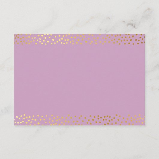 D'accompagnement CARTE D'ENTRÉE Mini confetti d'or rustique violet (Devant)