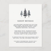 D'accompagnement Carte des détails du Mariage de la forêt d'hiver (Devant)