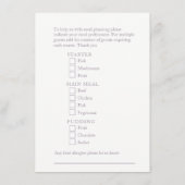 D'accompagnement Carte des options de repas d'anniversaire Pearl ma (Dos)