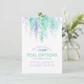 D'accompagnement Carte des options de repas en cascade de fleurs ve (Debout devant)