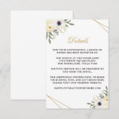 D'accompagnement Carte détaillée géométrique blanche et or (Devant / Derrière)