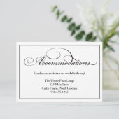 D'accompagnement Carte Détails de l'hébergement pour mariages (Debout devant)