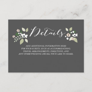 D'accompagnement Carte Détails des fleurs de champ