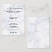 D'accompagnement Carte Détails du Mariage de marbre (Devant / Derrière)