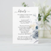 D'accompagnement Carte Détails du Mariage des fleurs d'aquarelle (Debout devant)