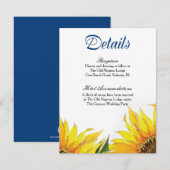 D'accompagnement Carte Détails du tournesol (Devant / Derrière)