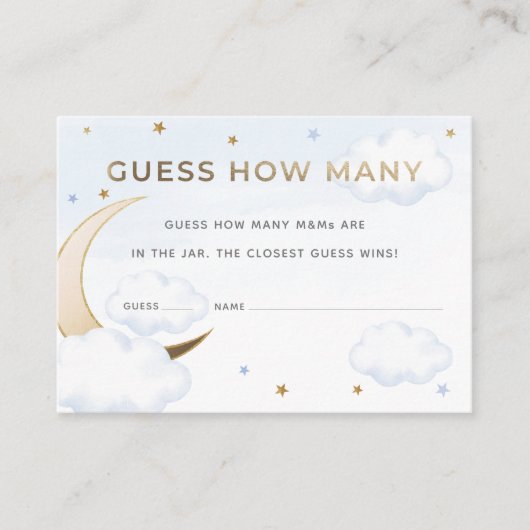 D'accompagnement Carte Devine combien de bonbons Bleu au-dessus de  (Devant)