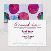 D'accompagnement Carte d'hébergement abstrait Boho rose aquarelle (Devant / Derrière)