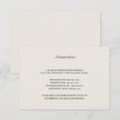 D'accompagnement Carte d'hébergement couleur crème (Devant / Derrière)