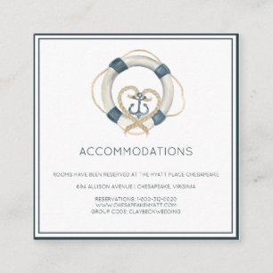 D'accompagnement Carte d'hébergement de l'hôtel Nautical Navy & Whi