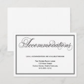 D'accompagnement Carte d'hébergement de mariage à l'écriture callig (Devant / Derrière)