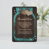 D'accompagnement Carte d'hébergement de mariage en bois dans un pot (Debout devant)