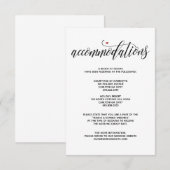 D'accompagnement carte d'hébergement de mariage rustique moderne (Devant / Derrière)