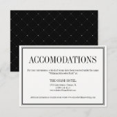 D'accompagnement Carte d'hébergement de mariage simple et élégant (Devant / Derrière)