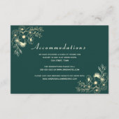 D'accompagnement Carte d'hébergement Emerald Green Mariage (Devant)