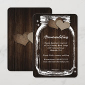 D'accompagnement Carte d'hébergement en bois rustique avec pot Maso (Devant / Derrière)